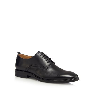 Jeff Banks Black leather lace up Derby shoes